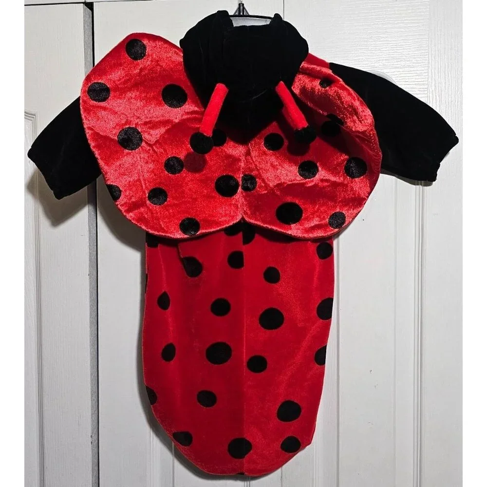 Baby Girl Ladybug Costume Bunting Sack Winter Halloween Red Polka Dot 0-9 Months